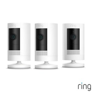 Ring Battery Stick Up Cam 3 Pack in White