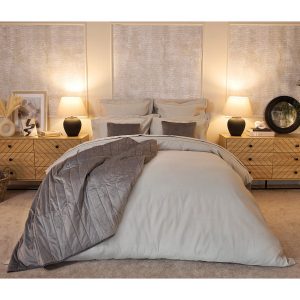 Belledorm Egyptian Cotton Sateen 1000 Thread Count Platinum Duvet Cover, in 4 Sizes