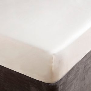 Belledorm Pure Egyptian Cotton Sateen 1000 Thread Count Ivory Fitted Sheet in 4 Sizes