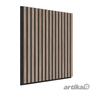 Artika Sonolok Acoustic Wall Panel Set in Walnut & Black, 4 Pack