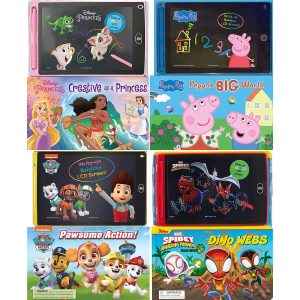 LCD Interactive Board Book in 4 Options: Disney Princess, Peppa Pig, Spidey: Dino Webs or Paw Patrol
