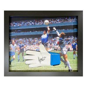 Peter Shilton England Signed Framed Goalkeeper Football Glove