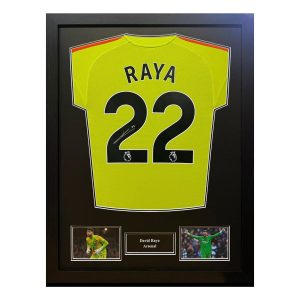 David Raya Signed Framed Arsenal Football Shirt