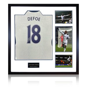 Jermain Defoe Signed Framed Tottenham Football Shirt including 3 Photos