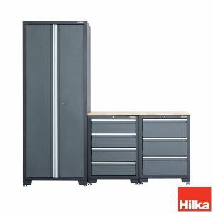 Hilka 24 Gauge Steel Starter 4 Piece Cabinet Set