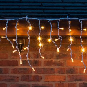 Lights4You 13ft (4m) 152 LED Warm White Outdoor Icicle Lights