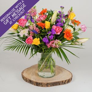 50 Stem Festival Glow Flower Bouquet with Greetings Card