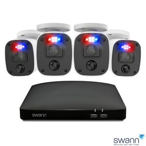 Swann 4MP (2K) DVR 8 x Channel / 4 x PRO-2KMQB Bullet Cameras with 1TB HDD, SWDVK-8468042KMQB-EU