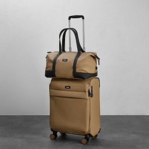 Rock Harper 2 Piece Softside Cabin and Holdall Luggage Set In 4 Colours
