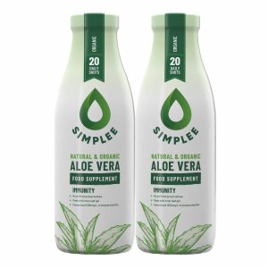 Simplee Aloe Organic Aloe Vera Supplement, 2 x 1L