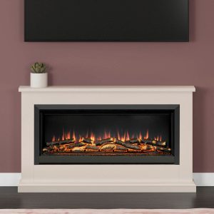 Flare Hansford Grande Electric Fireplace Suite in Cream, 2kW