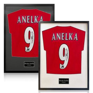Nicolas Anelka Signed Framed Arsenal Football Shirt in 2 Options: White or Black Mount