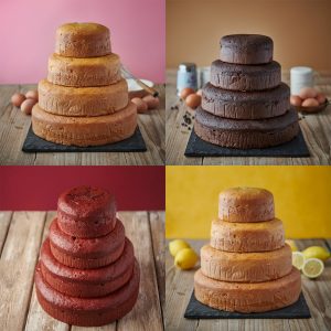 The Original Cake Company 4 Tiered Cake in 4 Flavours