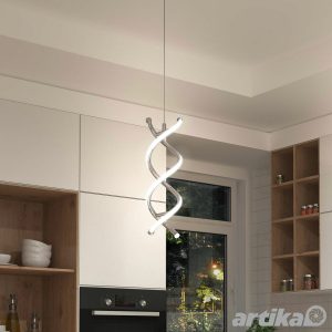 Artika DNA Single Light LED Pendant in Chrome