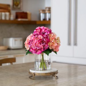 Real Touch Artificial Hydrangea in Vase in 3 Colours
