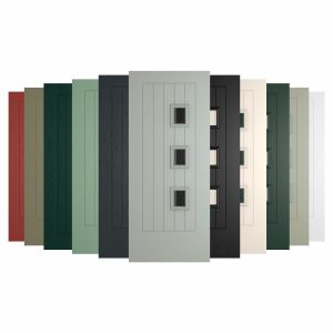 Rotterdam, Right Window Panes, Composite Front Door with Installation up to 1m, in Various Colours