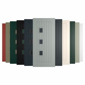 Rotterdam, Left Window Panes, Composite Front Door with Installation up to 1m, in Various Colours