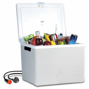 Koolatron 12V Electric Cooler 34L, Cool/Warm Box with Adjustable Strap in Grey
