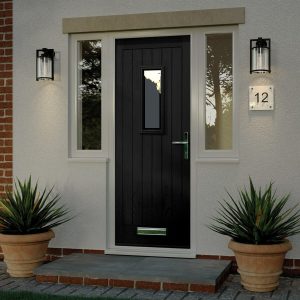 Milan 609 Composite Front Door with Installation up to 1m, in Various Colours