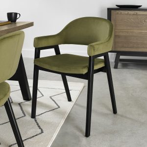 Bentley Designs Camden Peppercorn Cedar Velvet Armchair, 2 Pack