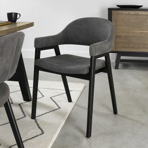 Bentley Designs Camden Peppercorn Grey Fabric Armchair, 2 Pack