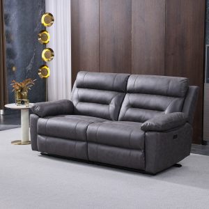 Lucca Grey Fabric Power Reclining Large 2 Seater Sofa