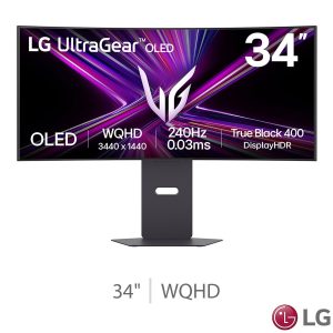 LG UltraGear 34 Inch WQHD 240Hz OLED Gaming Monitor, 34GX900A-B
