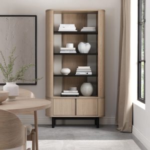 Bentley Designs Vega Scandi Light Oak Open Display Bookcase