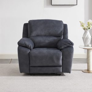 Belagio Blue Fabric Power Recliner Armchair