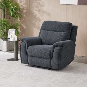 Maverick Grey Fabric Power Recliner Armchair