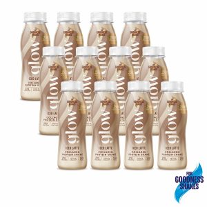 For Goodness Shakes, Glow Collagen, Iced Latte Protein Shake, 12 x 250ml