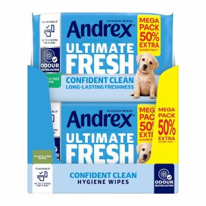 Andrex Ultimate Fresh Hygiene Wipes Mega Odour Control Moist Toilet Tissue 10 x 56 wipes