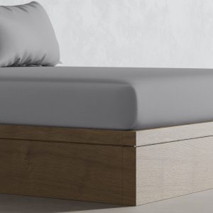Panda 100% Bamboo Grey Fitted Sheet in 5 Sizes