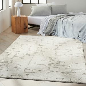 Calvin Klein Sculptural Ivory Rug in 2 Sizes