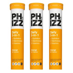 Phizz Orange Electrolytes, 3 x 20 Tablets