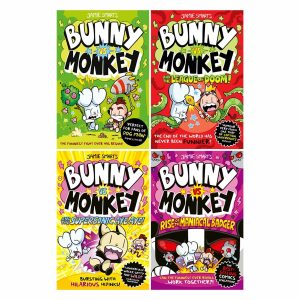 Bunny vs Monkey Paperback x4 Book Collection