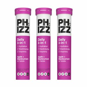 Phizz Apple & Black Currant Electrolytes, 3 x 20 Tablets