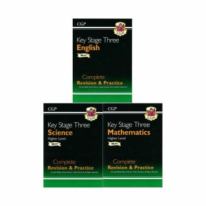 CGP KS3 Maths Science & English Revision Guides x3 Books