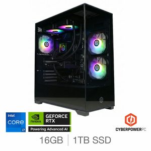 CyberPower, Intel Core i7, 16GB RAM, 1TB SSD, NVIDIA GeForce RTX 5070, Gaming Desktop PC