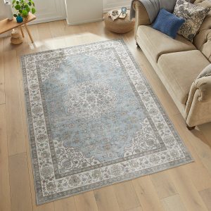 Concept Looms Liberty Blue Washable Rug, in 3 Sizes