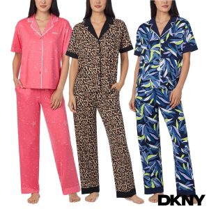 DKNY Ladies Notch Collar 3 Piece PJ Set