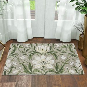 Spring Colourful Hooked Accent Rug in 4 Designs, 56 x 97 cm