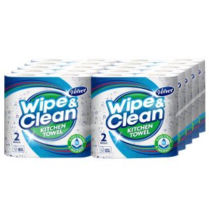 Velvet Wipe & Clean Kitchen Roll Towel, 20 x 75 Sheet Pack