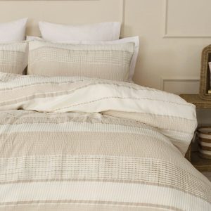 Belledorm Rahil Natural Duvet Cover Set, in 4 Sizes