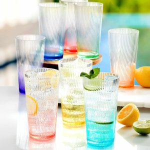 Pandex Ombre Tumblers, 651ml, 8 Pack