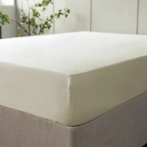 Belledorm 600 Thread Count Cotton Ivory Fitted Sheet in 3 Sizes