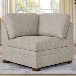 Thomasville Tisdale Taupe Fabric Corner Chair
