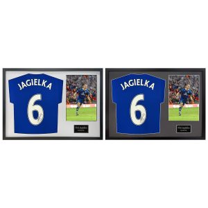 Phil Jagielka Signed Framed Everton Football Shirt, including 1 Photo in 2 Options: White or Black