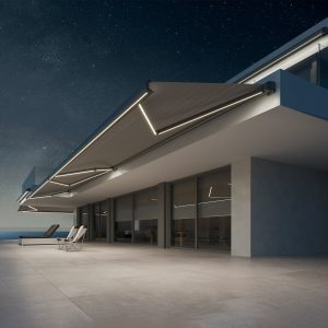 Olympus LED Awnings Athena Outdoor Patio Awning up to 2.5m Projection, Fully Installed