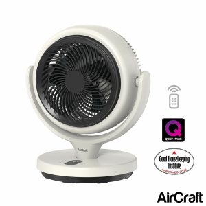 AirCraft LUME MINI Ultra Quiet Air Circulator Desktop Fan with Remote & Ambient Backlight